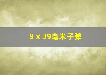 9 x 39毫米子弹